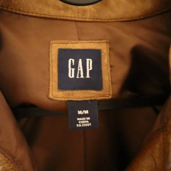 Vintage GAP Brown Fitted Leather Jacket - Women's - Picture 2 of 4